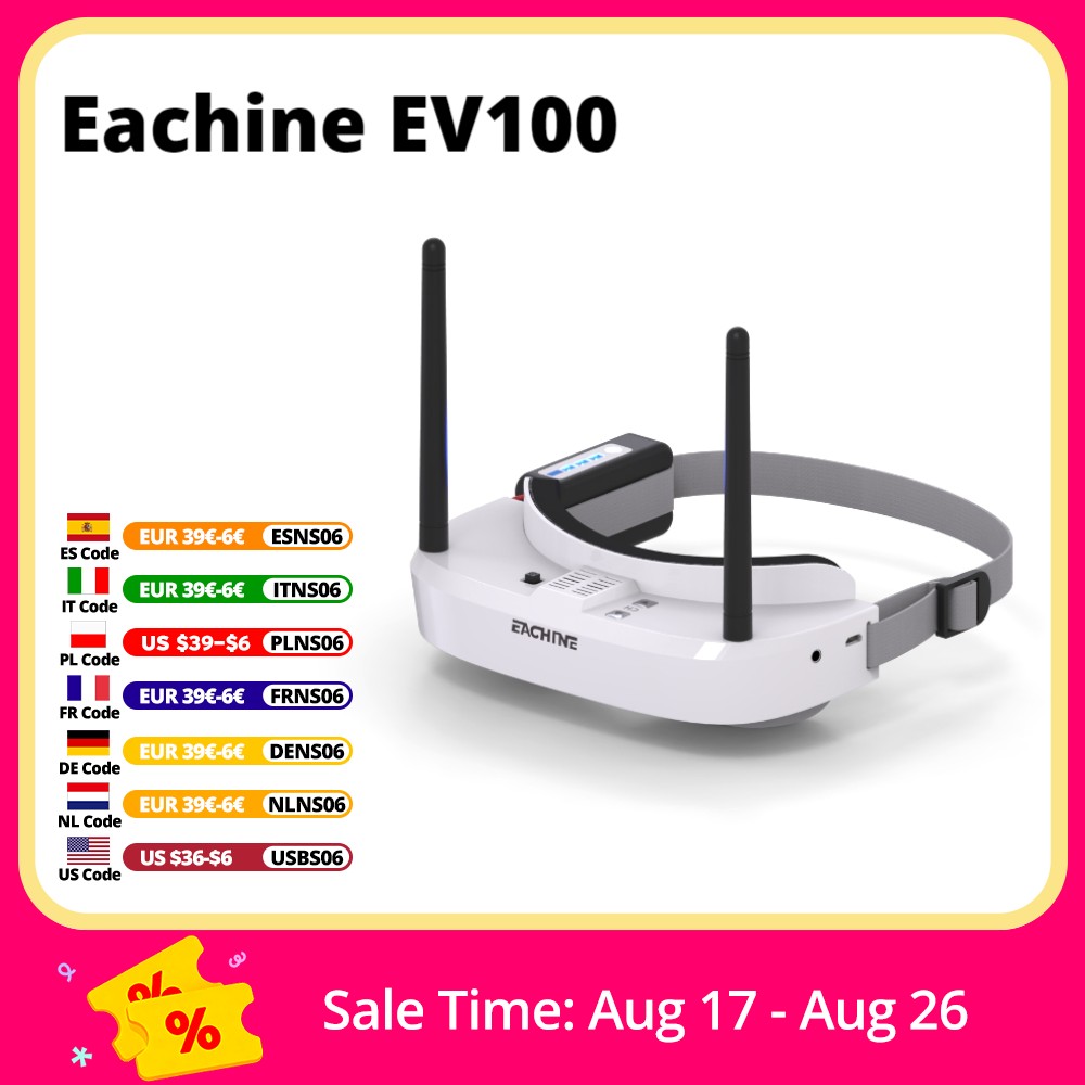 Fpv Drone Goggles - Eachine EV100 720*540 5.8G 72CH gogle